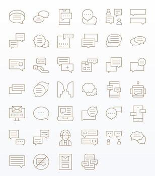 respuesta icono biblioteca con 40 Delgado línea retina Listo píxel optimizado diseños vector