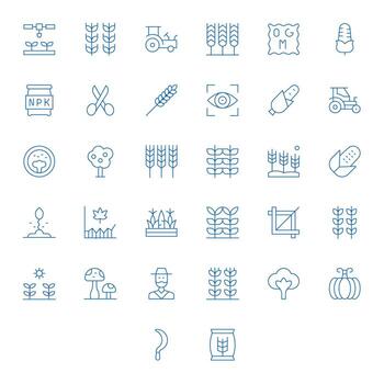 Crop Icon Repository containing 32 Thin Line Retina Ready Editable graphics vector
