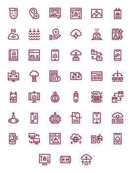 45 Bold Line Icons from Upload in High Resolution Detail Enhanced Quality vector