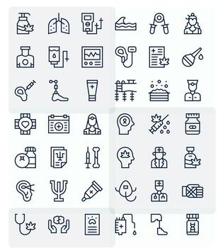 42 Editable Regular Line Icons from Therapy Collection vector