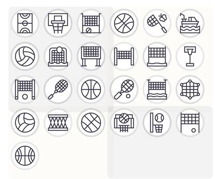 25 íconos inspirado por red en píxel alineado 128x128 regular línea calidad vector