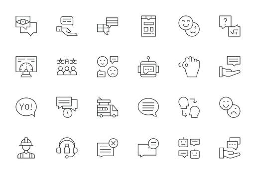 respuesta icono repositorio conteniendo 24 Delgado línea 256x256 detalle mejorado gráficos vector