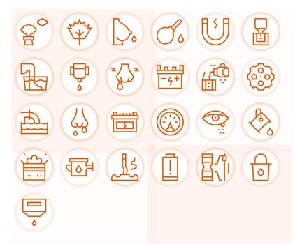 25 Pixel Optimized Regular Line Icons from Discharge Collection vector
