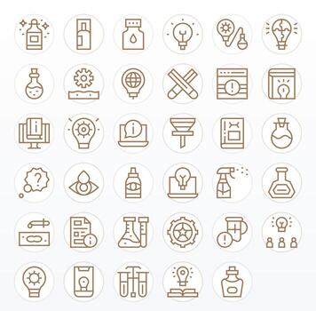 solución último paquete con 35 256x256 regular línea píxel Perfecto íconos vector