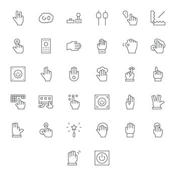 Activate Comprehensive Bundle with 32 Display Perfect Thin Line 64x64 Icons vector