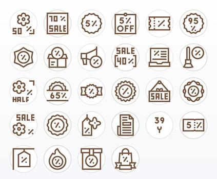 28 Icons for Markdown featuring Retina Ready Editable Bold Line Graphics vector