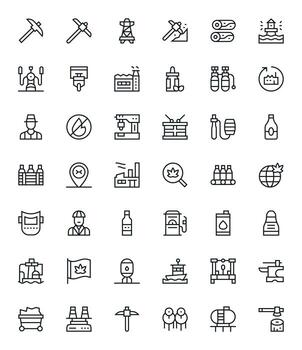 Industry Icon Repository containing 42 Regular Line 256x256 Editable graphics vector