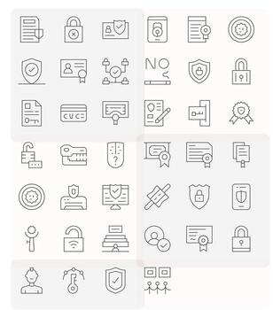 Thin Line Detail Enhanced Icons from Authentication Set with 40 128x128 Icons vector