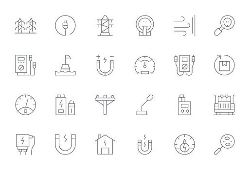 Current Premium Bundle with 24 High Resolution Pixel Optimized Thin Line Icons vector