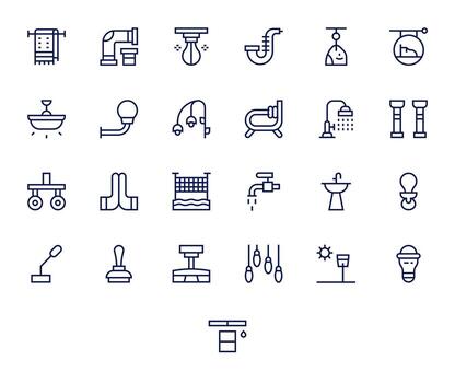 accesorio icono repositorio conteniendo 25 regular línea 128x128 monitor Perfecto gráficos vector