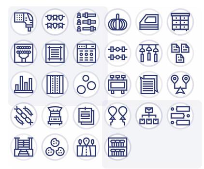 múltiple icono conjunto con 28 negrita línea alto resolución detalle mejorado gráficos vector