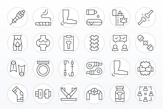 Joint Ultimate Package with 24 High Resolution Thin Line Editable Icons vector