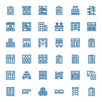 Boxes Icon Repository containing 36 Bold Line High Resolution Editable graphics vector