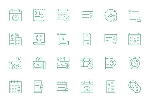 Due Graphics featuring 24 Thin Line Editable 256x256 Designs vector