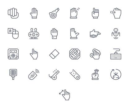 Command Professional Set with 25 Regular Line Pixel Aligned High Resolution Icons vector