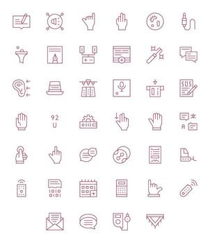 entrada icono colección con 40 alto resolución Delgado línea diseños vector