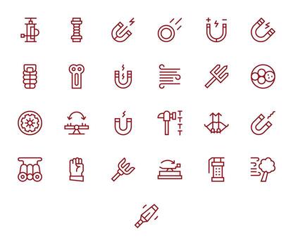 25 Regular Line Icons from Force in 64x64 Pixel Optimized Quality vector