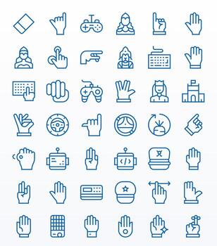 42 Icons inspired by Command in PIXEL Perfect 128x128 Regular Line quality vector