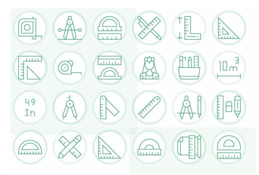 Ruler Icon Repository containing 24 Thin Line 128x128 Display Perfect graphics vector