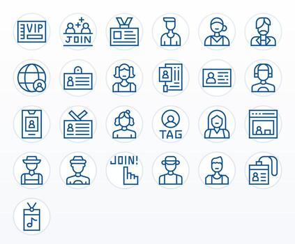 Membership Ultimate Package with 25 256x256 Regular Line Pixel Optimized Icons vector