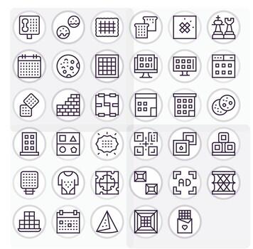 35 regular línea monitor Perfecto íconos para cuadrícula gráficos vector