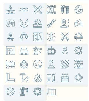 Engineering Icon Set with 40 Thin Line Retina Ready Display Perfect Graphics vector