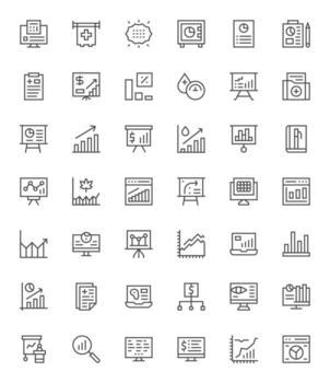 42 íconos para gráfico optimizado en píxel Perfecto alto resolución regular línea resolución vector