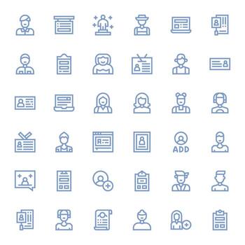 36 High Resolution Editable Icons for Registration in Bold Line Theme vector