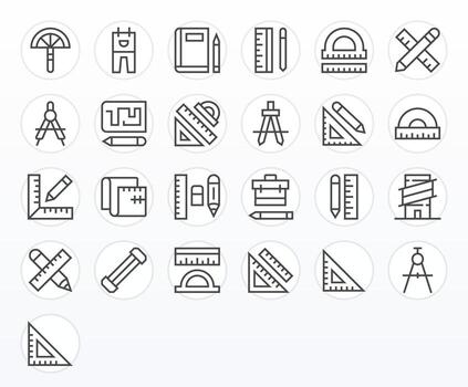 25 editable regular línea íconos desde redacción colección vector