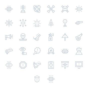 atención exhaustivo haz con 32 píxel optimizado Delgado línea 256x256 íconos vector