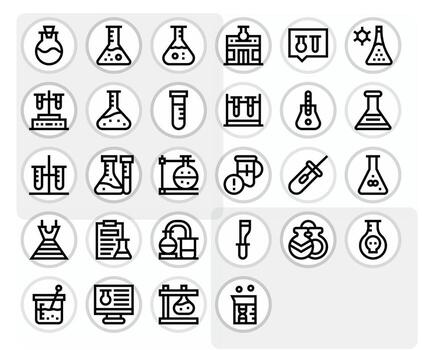 Beaker Icon Repository containing 28 Bold Line 128x128 Pixel Optimized graphics vector