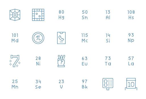 24 Delgado línea monitor Perfecto íconos a la medida para número 256x256 interfaz vector
