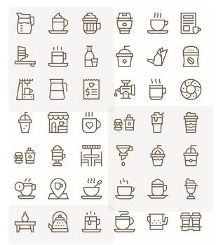 42 regular línea monitor Perfecto íconos a la medida para café 64 x 64 interfaz vector