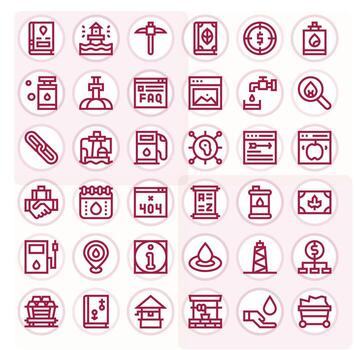 Resource featuring 36 High Resolution Icons in Bold Line Design vector