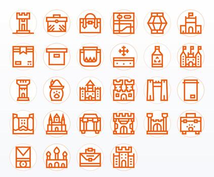 28 Bold Line Pixel Aligned High Resolution Icons from Keep Suite vector