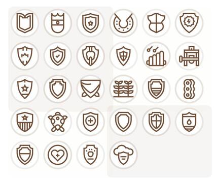 Robust Graphics Pack including 28 Bold Line 256x256 Pixel Optimized Icons vector