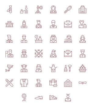 40 High Resolution Icons for Professional in Editable Thin Line Format vector