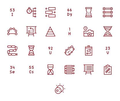 25 Regular Line Display Perfect Icons for Sequence Graphics vector