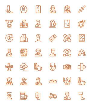 recuperación icono arsenal con 42 128x128 regular línea píxel optimizado diseños vector