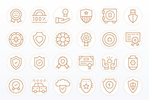 24 64 x 64 monitor Perfecto íconos para fiabilidad en Delgado línea tema vector