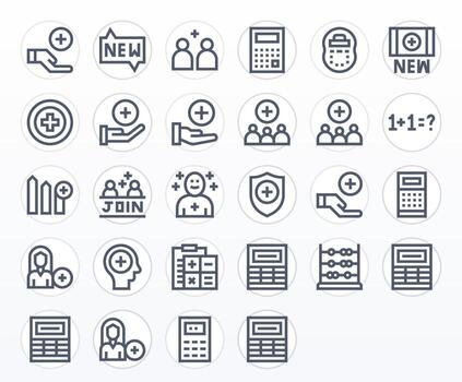 28 64 x 64 monitor Perfecto íconos para adición en negrita línea tema vector