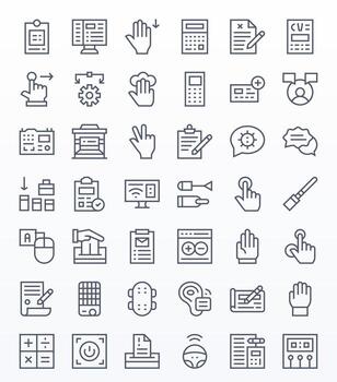 entrada icono colección con 42 256x256 regular línea diseños vector