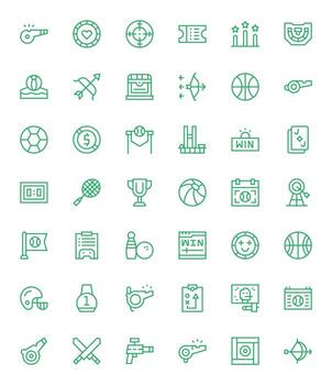 Game Icon Arsenal with 42 High Resolution Regular Line Display Perfect designs vector
