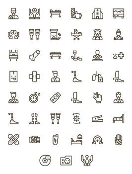 45 256x256 negrita línea píxel alineado íconos para recuperación proyectos vector