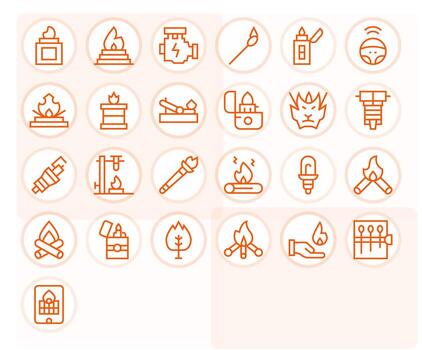 Ignition Icon Toolkit featuring 25 Pixel Optimized Retina Ready Regular Line elements vector