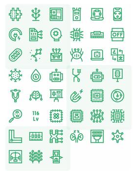 45 negrita línea editable vectores para circuito tema