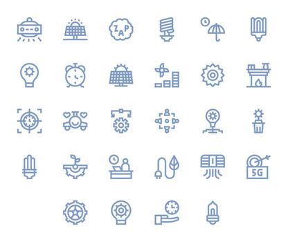 28 íconos para eficiente optimizado en editable 64 x 64 negrita línea resolución vector