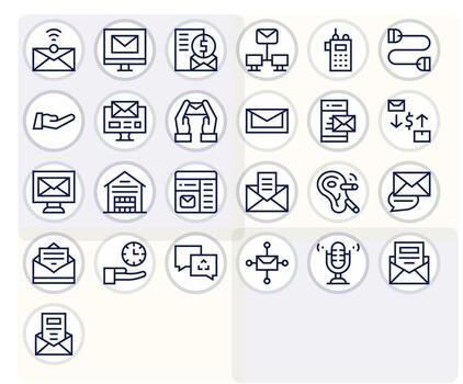 25 Regular Line Icons from Receive in Retina Ready Display Perfect Quality vector