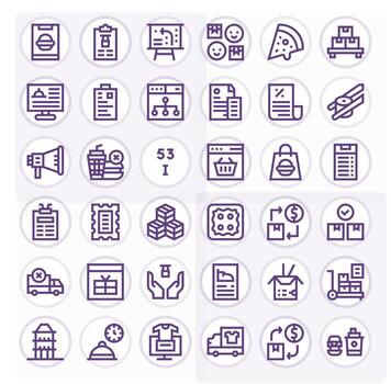 36 negrita línea píxel optimizado vectores para orden tema