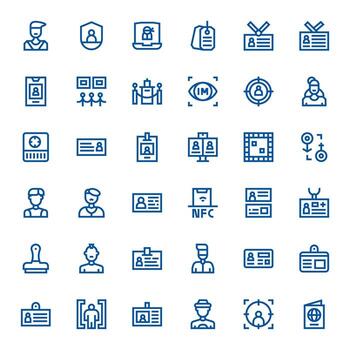 36 Bold Line Icons designed for Identification in 128x128 Display Perfect format vector